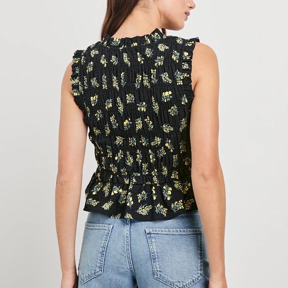 Rails Black Sleeveless Tie Front Top - Picture 2 of 5